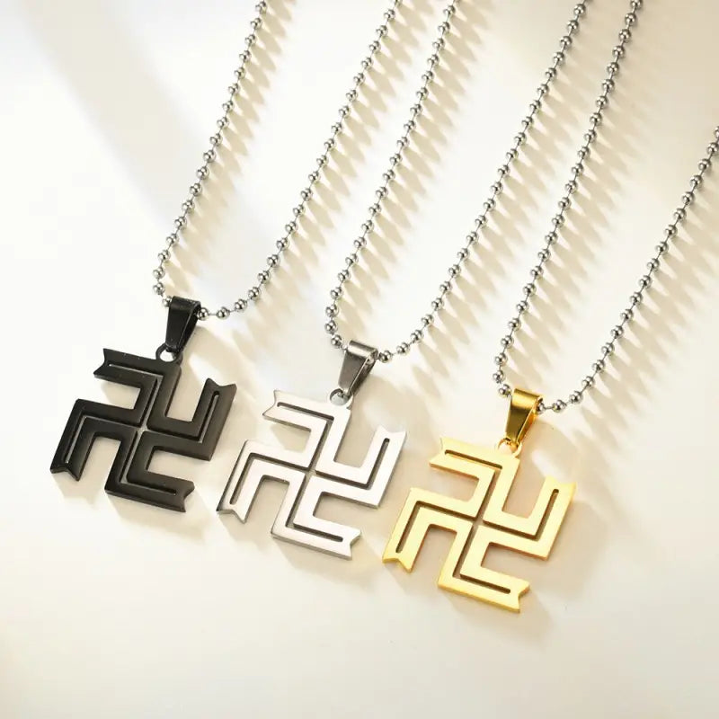 Collier Croix Bouddhiste Svastika