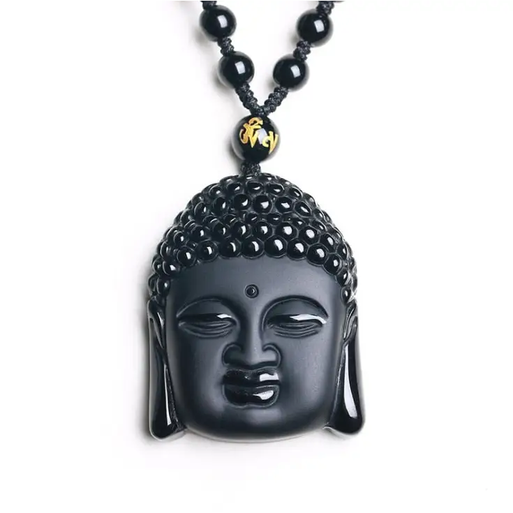 Collier Tête de Bouddha noir