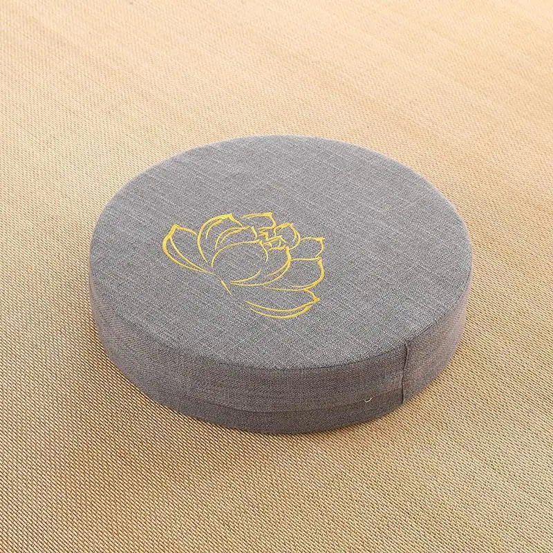 Coussin de méditation fleur de lotus dorée - Gris / 40X6 CM