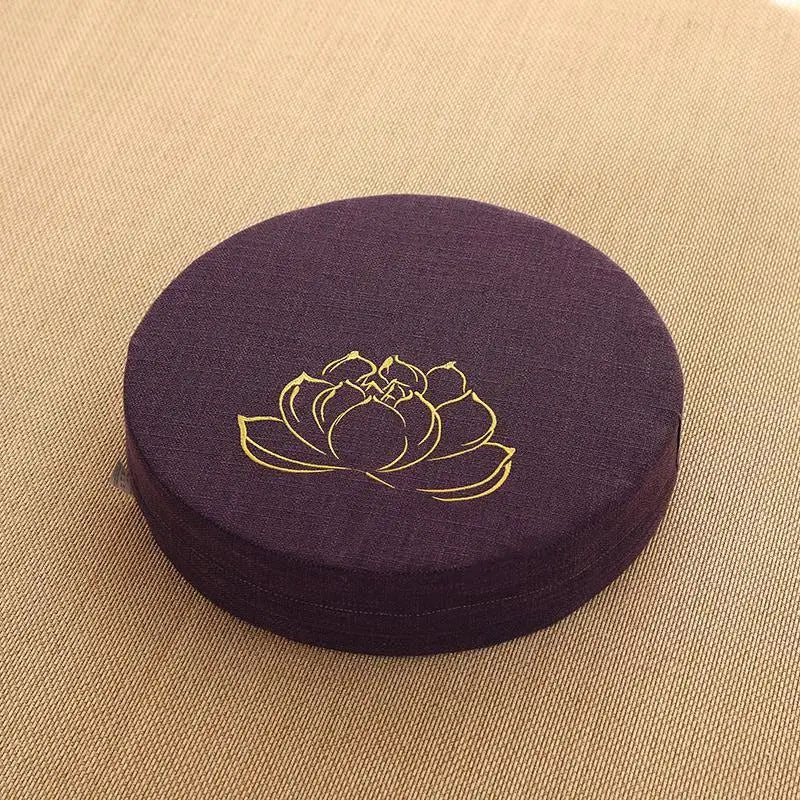 Coussin de méditation fleur de lotus dorée - Pourpre / 40X6