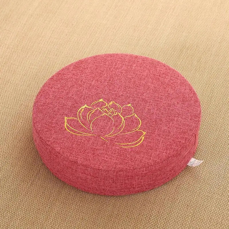 Coussin de méditation fleur de lotus dorée - Rose / 40X6 CM