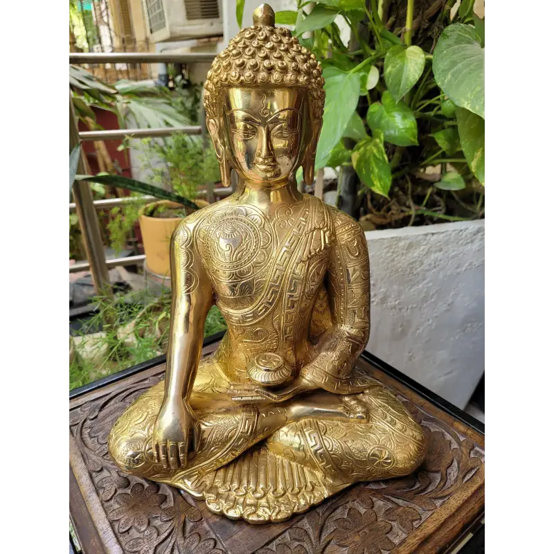 Statue Bouddha Extérieur Buste Visage Tête Noir 40cm Grossiste
