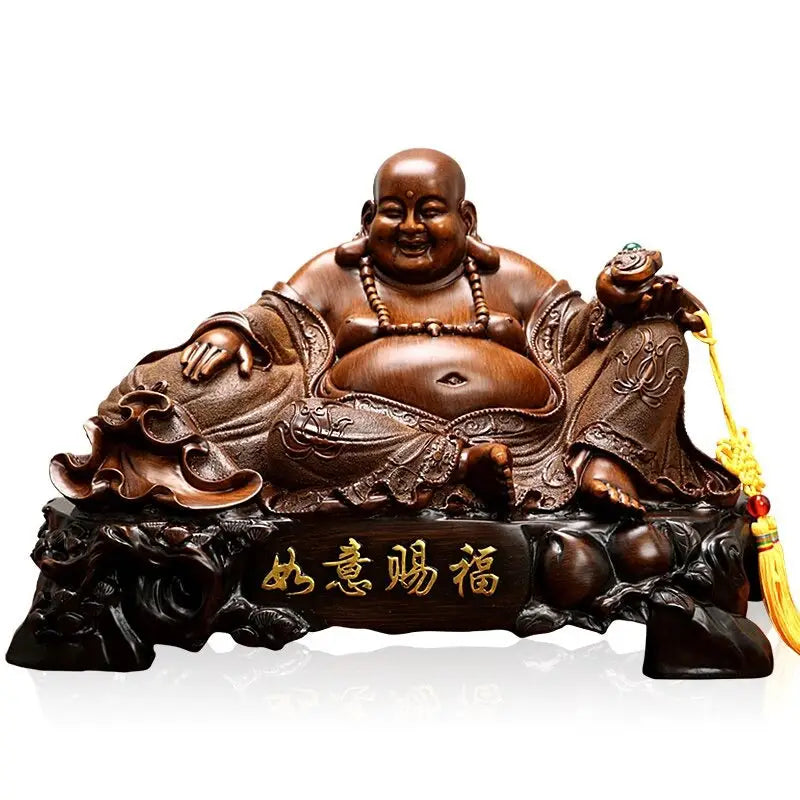 Grande statue de bouddha rieur assis