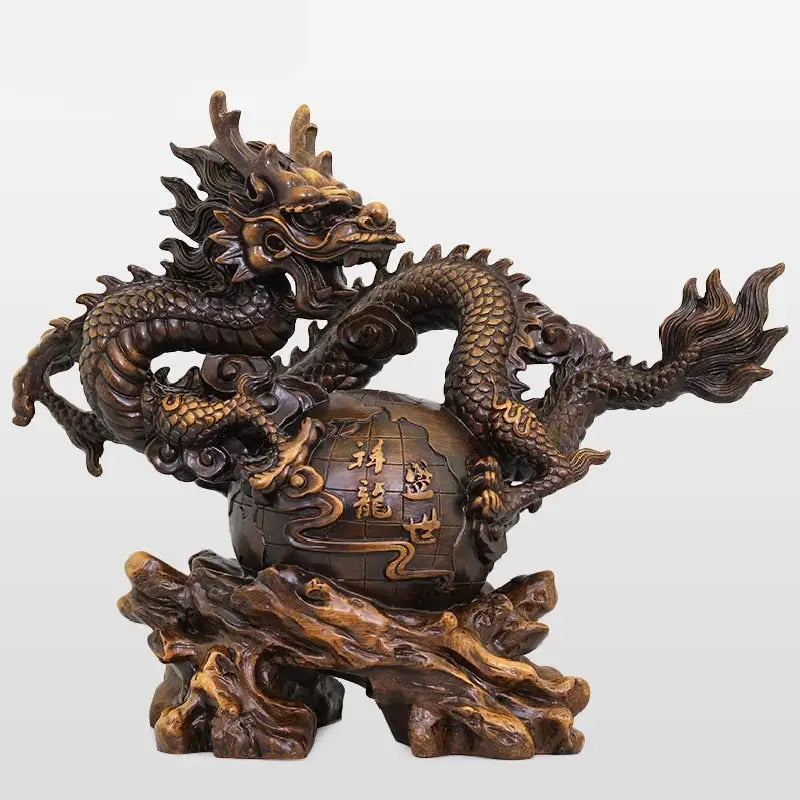 Grande Statue Dragon Chinois