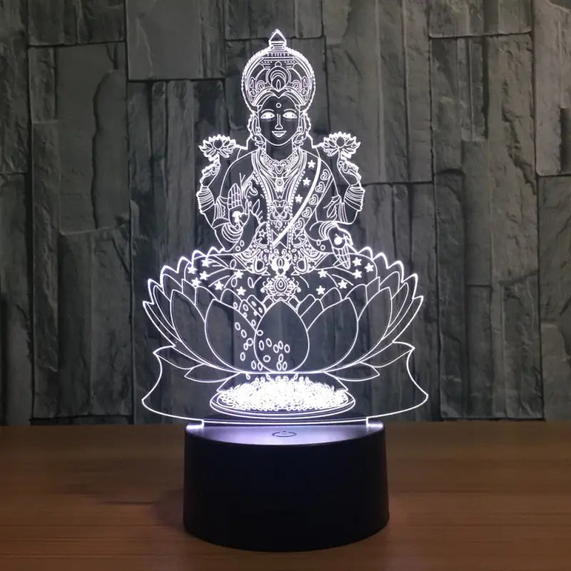 Lampe Bouddha & Lotus
