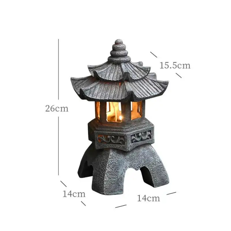 Lanterne Asiatique Solaire de Pagode - Tour de la flèche