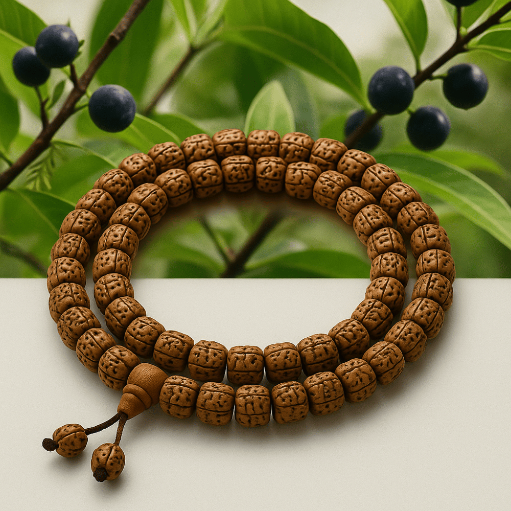 Mala en Graine de Rudraksha du Nepal