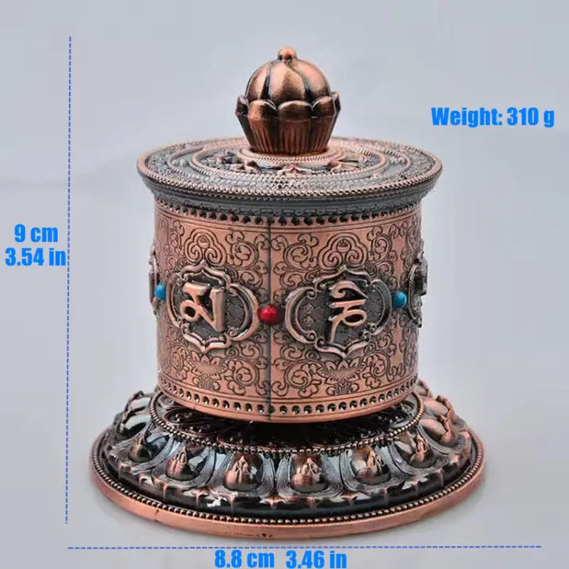 Moulin à prières tibétain Gravé - Cuivre