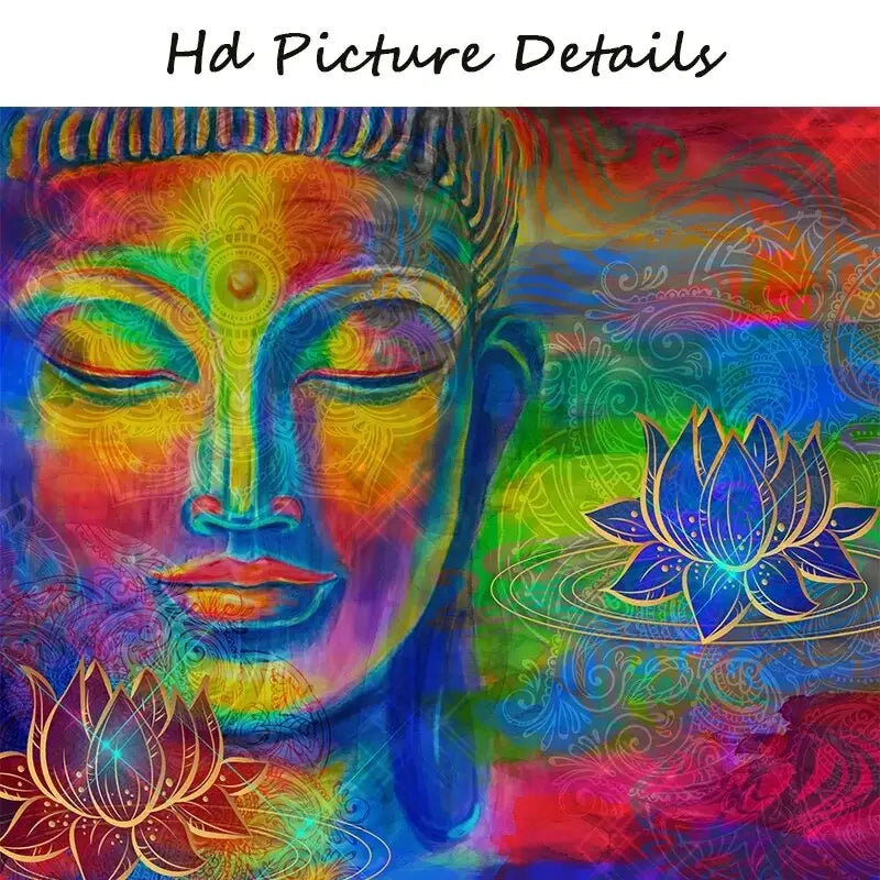 Peinture multicolore de Bouddha