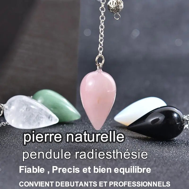 pendule radiesthésie pierre naturelle Pendule divination pierre