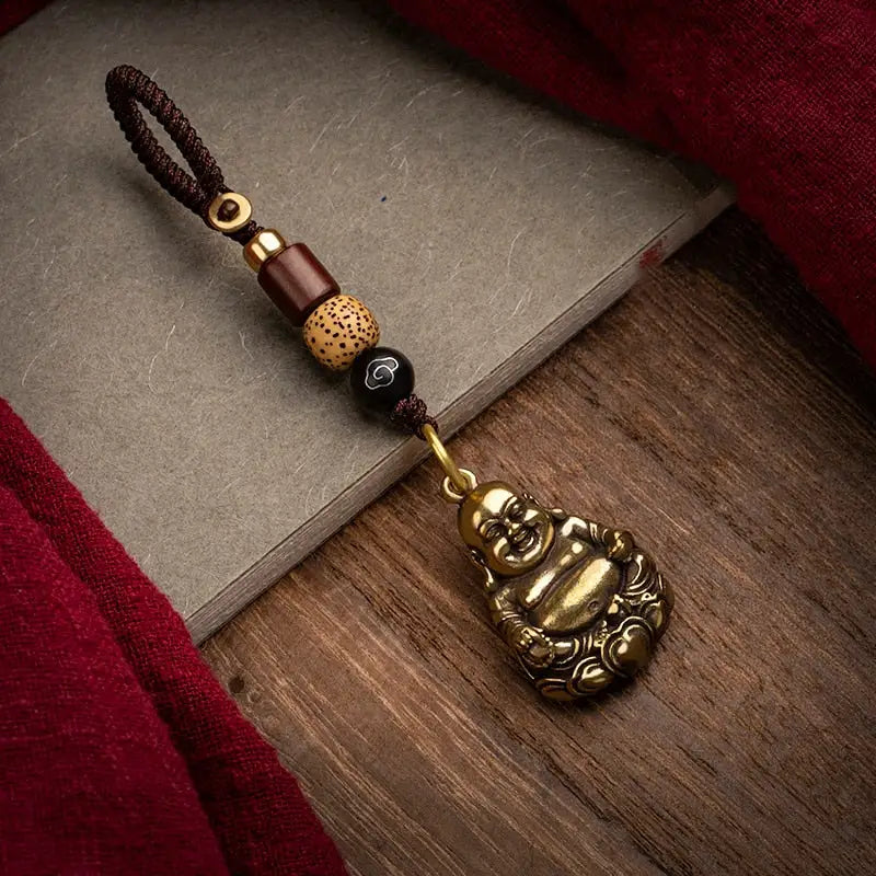 Porte-clés bouddha rieur
