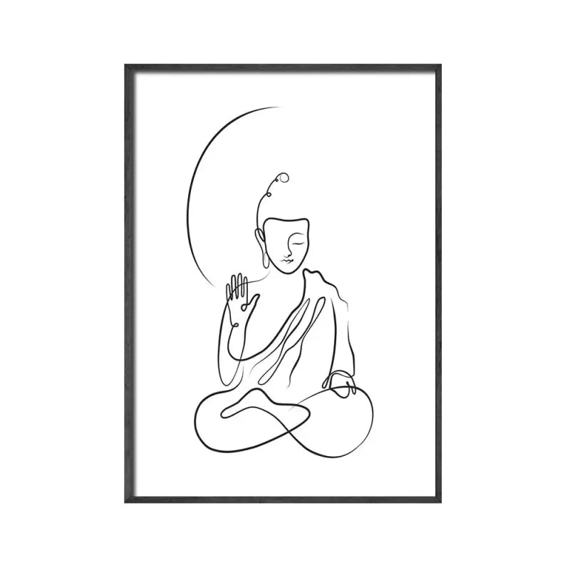 Poster Bouddha blanc Pure - 10X15cm / B