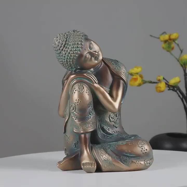 Statue Bouddha endormi en résine