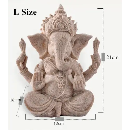 Statue de Dieu éléphant Ganesh en pierre de grès -