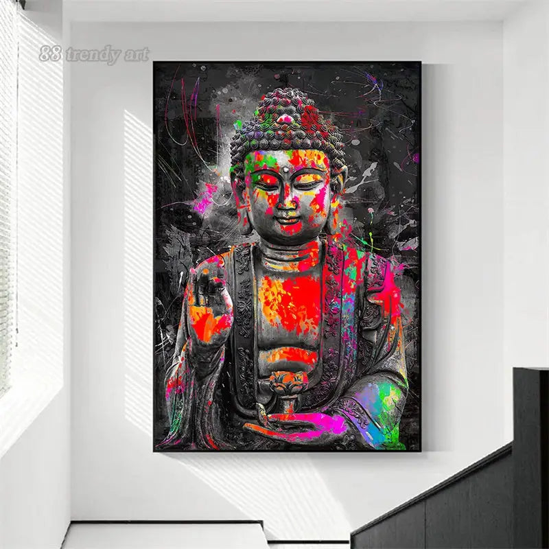 Tableau Bouddha Pop Art