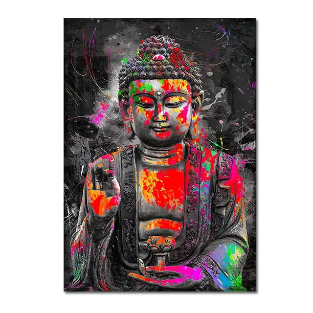 Tableau Bouddha Pop Art - 20x30cm no frame /
