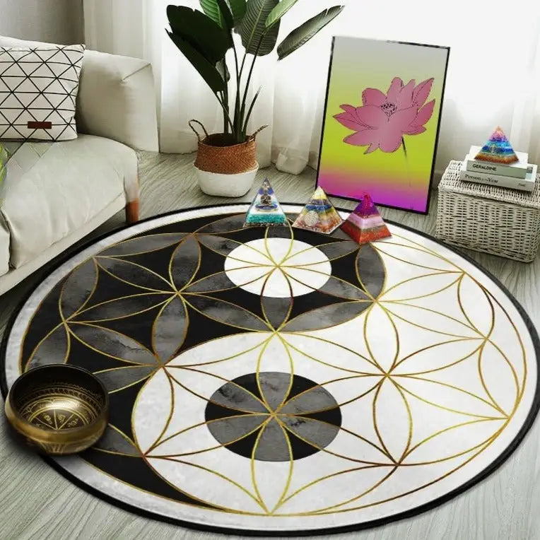 Tapis de meditation Yin Yang - 39CM